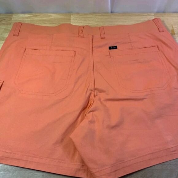 New Womens Lee Flex to Go Shorts Great Color 14 Medium Papaya Summer Ladies - Picture 2 of 16